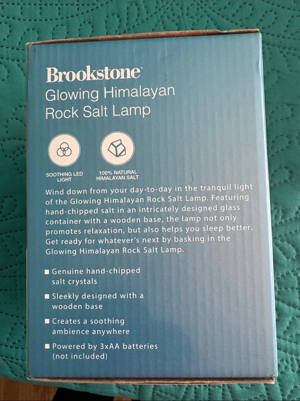 Brookstone Himalayan Salt LED Lamp in Pink and Orange